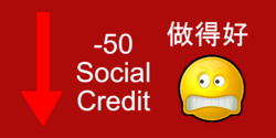 Social credit score meme